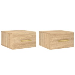 Tables de chevet murales 2 pcs chêne sonoma 35x35x20 cm 621558621558