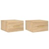 Tables de chevet murales 2 pcs chêne sonoma 35x35x20 cm 621558621558