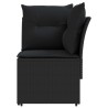 Sofa de jardin avec accoudoirs et sofa d'angle 2 Pièce Noir 621560621560