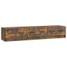 Meuble TV Chêne fumé 147 x 34,5 x 27 cm Bois d'ingénierie 621561621561
