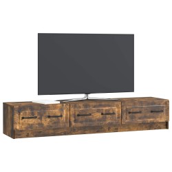 Meuble TV Chêne fumé 147 x 34,5 x 27 cm Bois d'ingénierie 621561621561