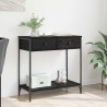 Table console Chêne noir 75 x 34,5 x 75 cm Bois d'ingénierie 621565621565