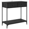 Table console Chêne noir 75 x 34,5 x 75 cm Bois d'ingénierie 621565621565