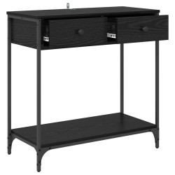Table console Chêne noir 75 x 34,5 x 75 cm Bois d'ingénierie 621565621565