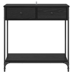 Table console Chêne noir 75 x 34,5 x 75 cm Bois d'ingénierie 621565621565