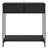 Table console Chêne noir 75 x 34,5 x 75 cm Bois d'ingénierie 621565621565