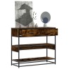 Table console chêne fumé 90x35x80 cm bois d'ingénierie 621568621568