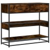 Table console chêne fumé 90x35x80 cm bois d'ingénierie 621568621568