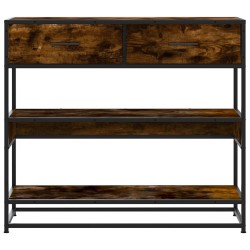 Table console chêne fumé 90x35x80 cm bois d'ingénierie 621568621568