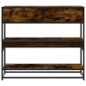 Table console chêne fumé 90x35x80 cm bois d'ingénierie 621568621568