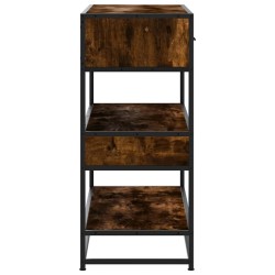 Table console chêne fumé 90x35x80 cm bois d'ingénierie 621568621568
