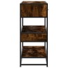 Table console chêne fumé 90x35x80 cm bois d'ingénierie 621568621568