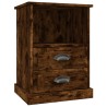 Table de chevet chêne fumé 43x36x60 cm 621570621570