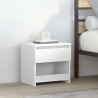 Table de chevet blanc brillant 40x30x39 cm bois d’ingénierie 621571621571