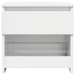 Table de chevet blanc brillant 40x30x39 cm bois d’ingénierie 621571621571