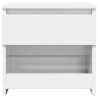 Table de chevet blanc brillant 40x30x39 cm bois d’ingénierie 621571621571