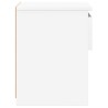 Table de chevet blanc brillant 40x30x39 cm bois d’ingénierie 621571621571