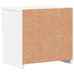 Table de chevet blanc brillant 40x30x39 cm bois d’ingénierie 621571621571
