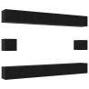 Ensemble meuble TV 8 pcs Chêne noir Bois d'ingénierie 621573621573