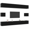 Ensemble meuble TV 8 pcs Chêne noir Bois d'ingénierie 621573621573