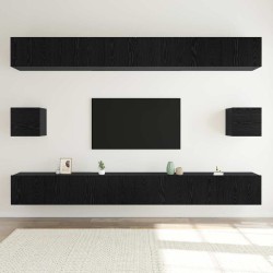 Ensemble meuble TV 8 pcs Chêne noir Bois d'ingénierie 621573621573