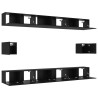 Ensemble meuble TV 8 pcs Chêne noir Bois d'ingénierie 621573621573