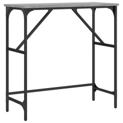 Table console sonoma gris 75x32x75 cm bois d'ingénierie 621575621575