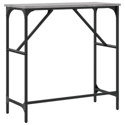 Table console sonoma gris 75x32x75 cm bois d'ingénierie 621575621575