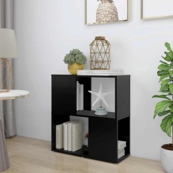 Bibliothèque Noir 60x24x63 cm Bois d'ingénierie 621577621577