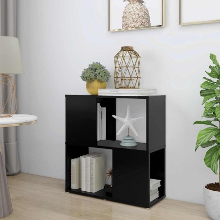 Bibliothèque Noir 60x24x63 cm Bois d'ingénierie 621577621577