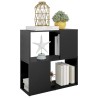 Bibliothèque Noir 60x24x63 cm Bois d'ingénierie 621577621577