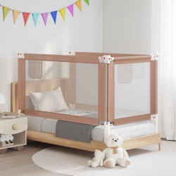 Barrière de sécurité de lit d'enfant Taupe 150x25 cm Tissu 621579621579