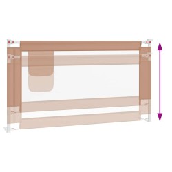 Barrière de sécurité de lit d'enfant Taupe 150x25 cm Tissu 621579621579