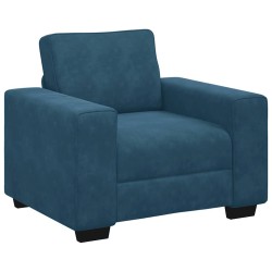 Fauteuil canapé bleu 100x77x82 cm velours 621581621581