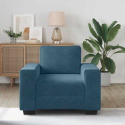 Fauteuil canapé bleu 100x77x82 cm velours 621581621581