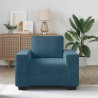 Fauteuil canapé bleu 100x77x82 cm velours 621581621581