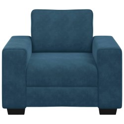 Fauteuil canapé bleu 100x77x82 cm velours 621581621581