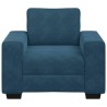 Fauteuil canapé bleu 100x77x82 cm velours 621581621581