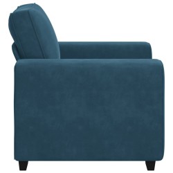 Fauteuil canapé bleu 100x77x82 cm velours 621581621581