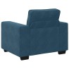 Fauteuil canapé bleu 100x77x82 cm velours 621581621581
