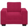 Fauteuil canapé rouge bordeaux 100x77x82 cm velours 621583621583