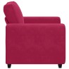 Fauteuil canapé rouge bordeaux 100x77x82 cm velours 621583621583