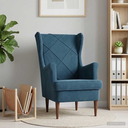 Fauteuil Bleu Velours 621585621585