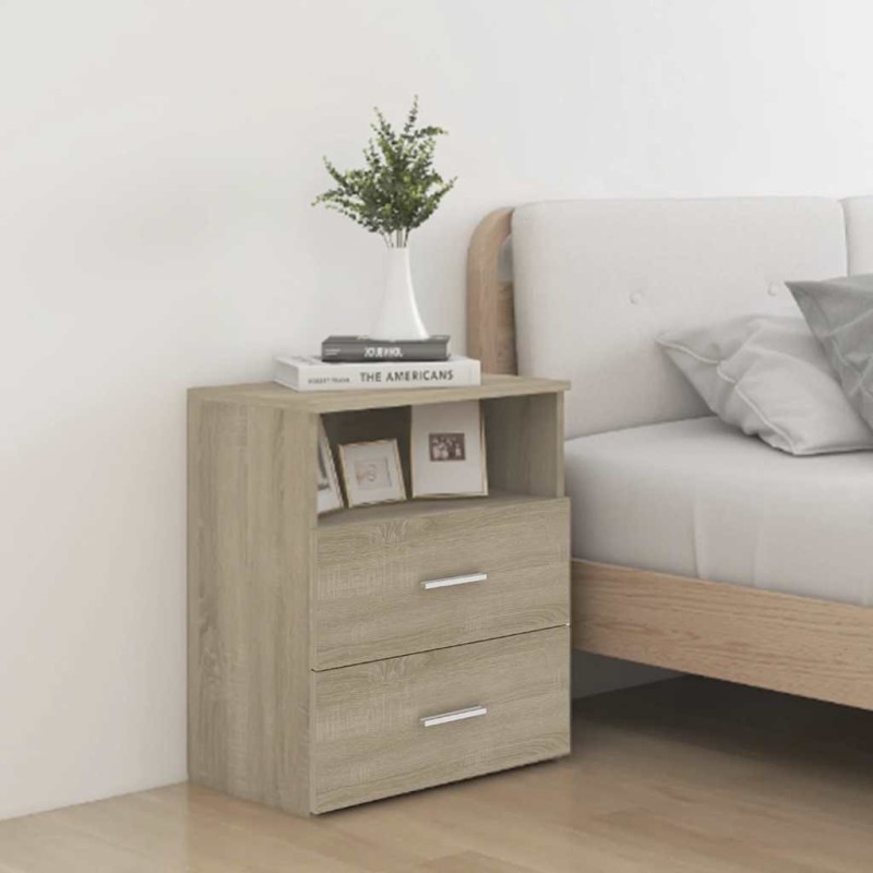 Table de chevet Chêne sonoma 50x32x60 cm 621587621587
