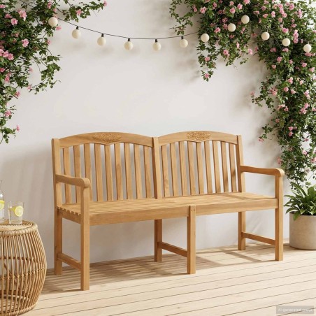 Banc en Bois Sculpté en Rose 179,5 x 61 x 90 cm Naturel 621588621588