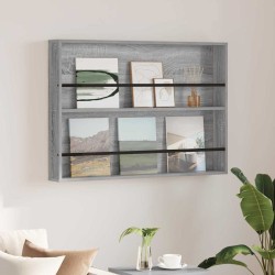 Étagère à magazines avec étagère Gris Sonoma 100 x 12 x 70 cm 621589621589