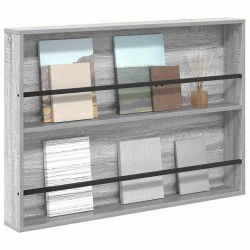 Étagère à magazines avec étagère Gris Sonoma 100 x 12 x 70 cm 621589621589