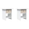 Table de chevet 2 pcs Blanc 41 x 40 x 45 cm Bois d'ingénierie 621599621599
