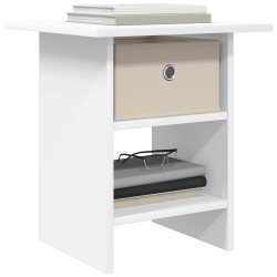 Table de chevet 2 pcs Blanc 41 x 40 x 45 cm Bois d'ingénierie 621599621599