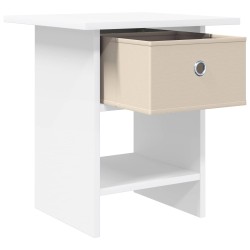 Table de chevet 2 pcs Blanc 41 x 40 x 45 cm Bois d'ingénierie 621599621599